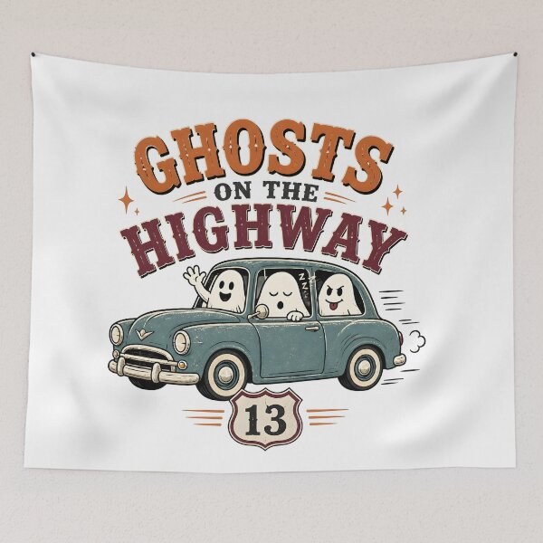 Item preview, Ghosts Highway 13 Spooky Paranormal Road Trip designed and sold by BernoNickel.