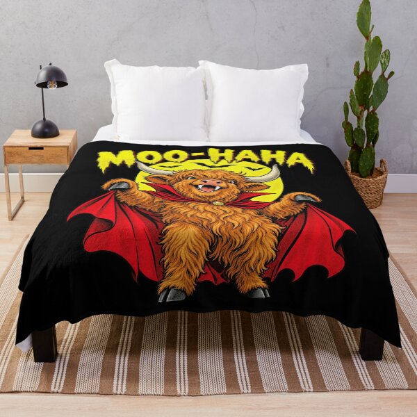 Item preview, Moo Haha Vampire Highland Cow Comic Pop Artwork Halloween designed and sold by adiencarteras.