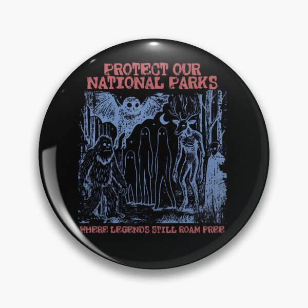 Item preview, Protect Our National Parks Mothman Cryptid Weirdcore Horror designed and sold by Pider-Vampire.