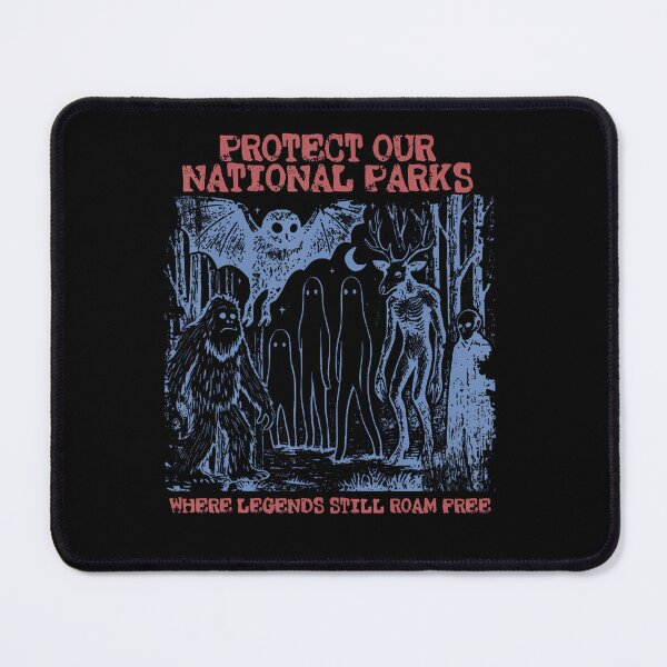 Item preview, Protect Our National Parks Mothman Cryptid Weirdcore Horror designed and sold by Pider-Vampire.