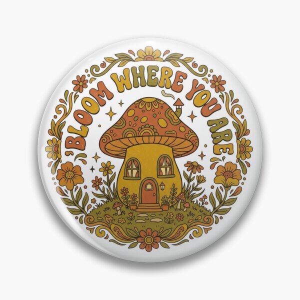Item preview, Bloom Where You Are - Groovy 70s Retro Mushroom House designed and sold by Sanan Israyilli.