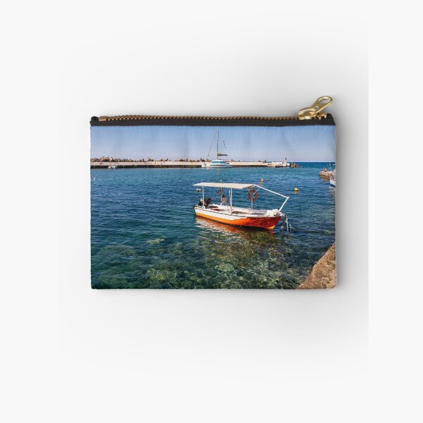 Item preview, Fishing Boats in Panormo Harbour, Crete designed and sold by Kasia Design.