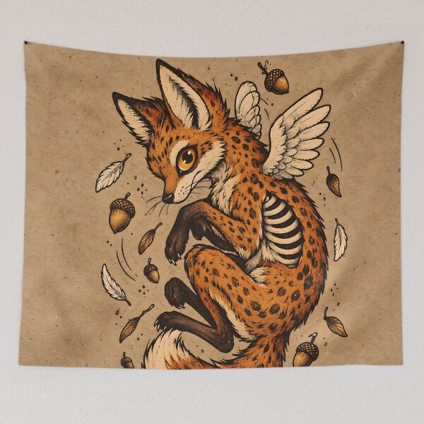 Item preview, Mystical Spirit Fox with Angel Wings designed and sold by Pure Craft.