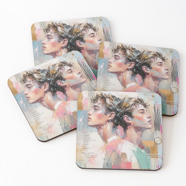 Item preview, Gemini Zodiac Painting – The Twins designed and sold by GalleryKauffeld.