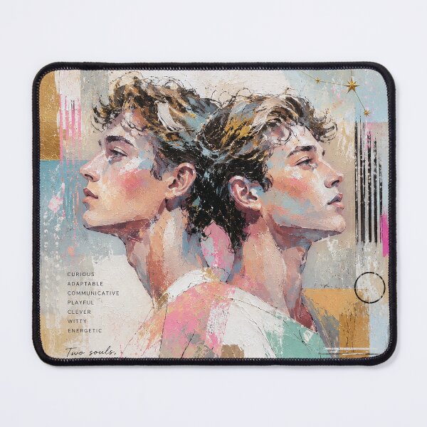 Item preview, Gemini Zodiac Painting – The Twins designed and sold by GalleryKauffeld.