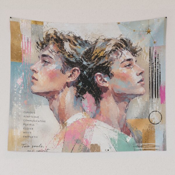 Item preview, Gemini Zodiac Painting – The Twins designed and sold by GalleryKauffeld.