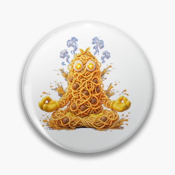 Item preview, Funny Ramen Noodle Yoga Meditation Zen Cute Food Art designed and sold by  One City Two Children Studio.