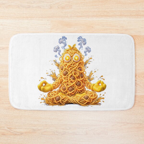 Item preview, Funny Ramen Noodle Yoga Meditation Zen Cute Food Art designed and sold by  One City Two Children Studio.