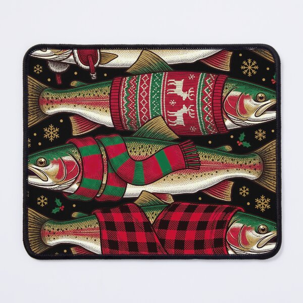 Item preview, Funny Trout Angler Ugly Christmas Fish With Fish On It designed and sold by The Retro Petal Co..