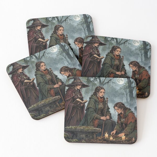 Item preview, Three Witches of the Autumn Wood designed and sold by Roberta Calabrese.
