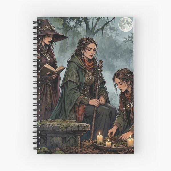 Item preview, Three Witches of the Autumn Wood designed and sold by Roberta Calabrese.