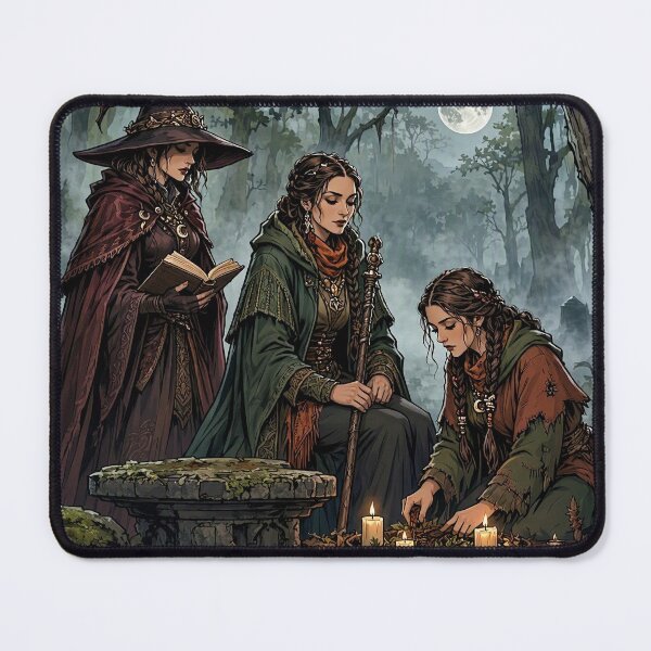 Item preview, Three Witches of the Autumn Wood designed and sold by Roberta Calabrese.