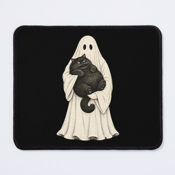 Item preview, Ghost Holding Black Cat Cute Spooky Halloween designed and sold by Kladhadredo.