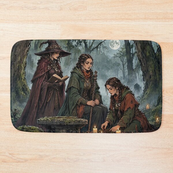 Item preview, Three Witches of the Autumn Wood designed and sold by Roberta Calabrese.