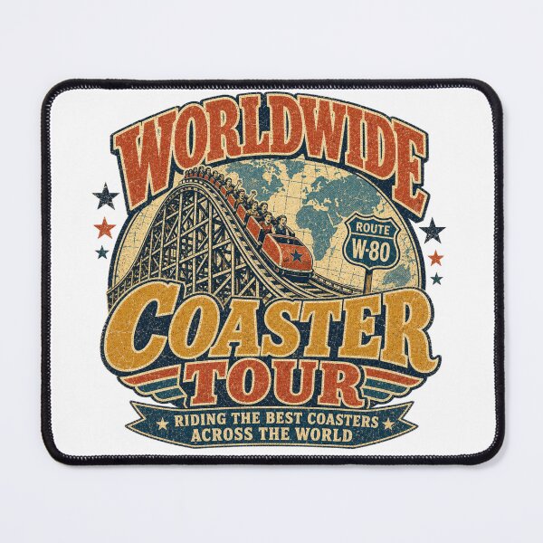 Item preview, Worldwide Coaster Tour - Riding The Best Coasters Across The World designed and sold by NicheWearStudio.