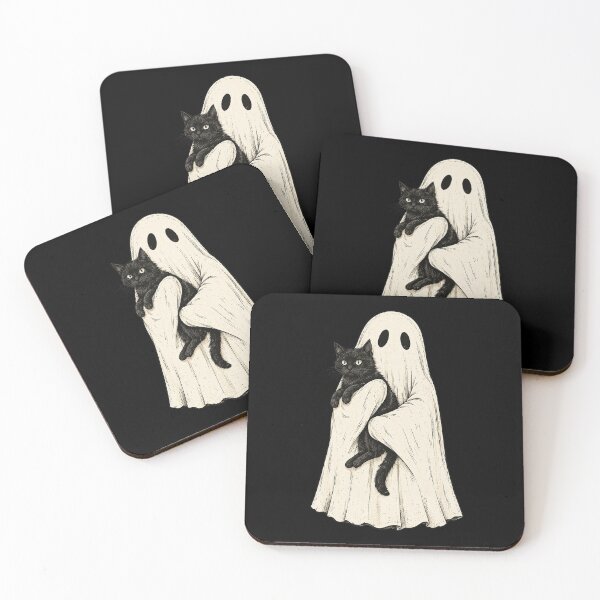 Item preview, Ghost Holding Black Cat Cute Spooky Halloween designed and sold by Kladhadredo.