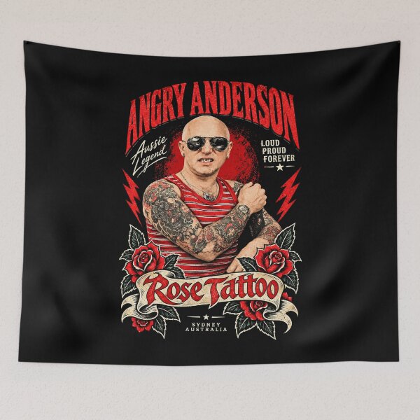 Item preview, Angry Anderson Rose Tattoo, Aussie Rock Legend Memorial designed and sold by KeveElise.