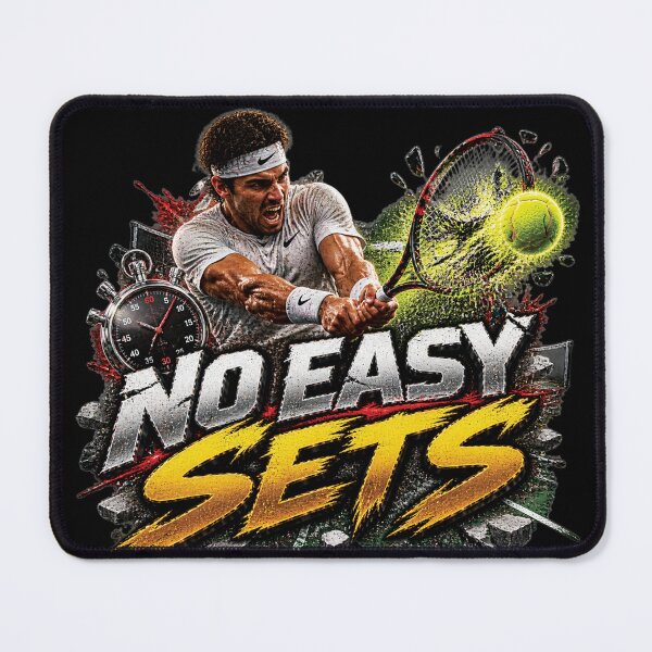Item preview, No Easy Sets | Tennis Power Motivation Championship Design designed and sold by M. Mamdouh Artworks.