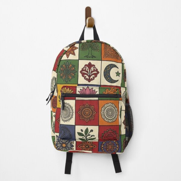 Item preview, Checkered design with Madhubani Motifs  designed and sold by Sakshiartwork.