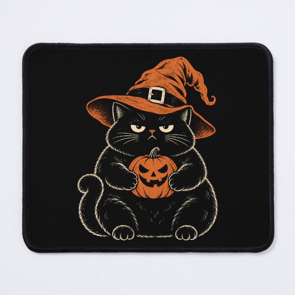 Item preview, Black Cat Halloween Witch Cat Pumpkin Skull Halloween designed and sold by Kladhadredo.