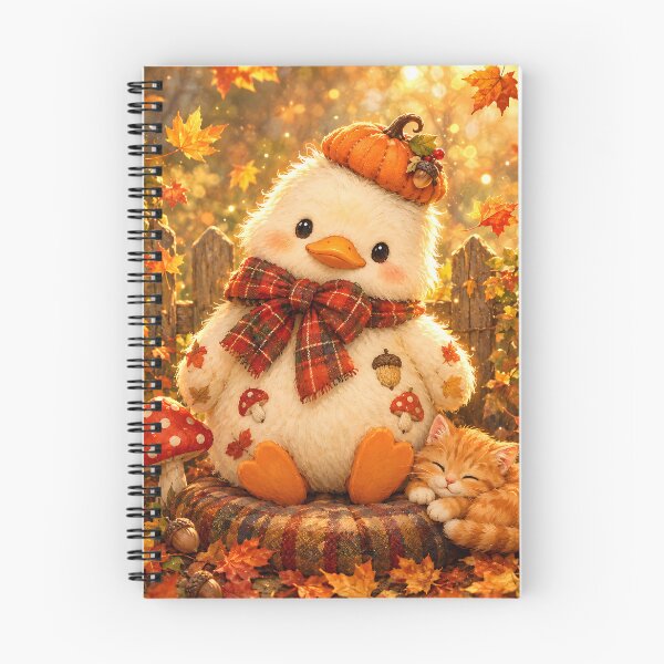 Item preview, Fluffy Autumn Duckling and Sleepy Kitten designed and sold by Pure Craft.