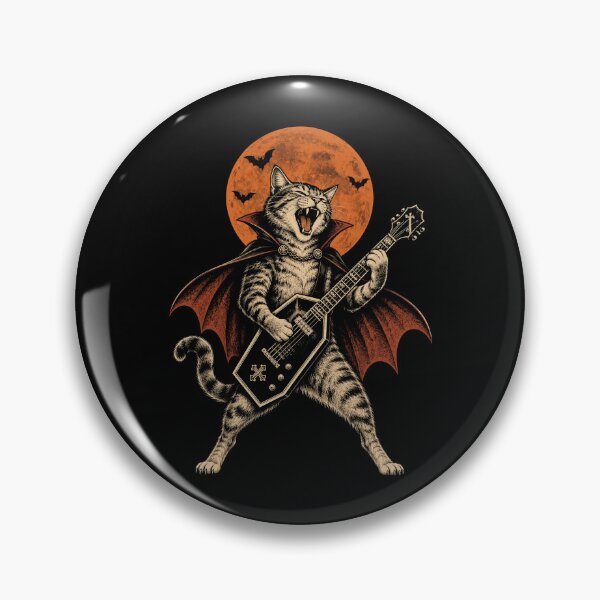Item preview, black cat halloween cat playing guitare designed and sold by Kladhadredo.