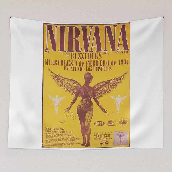 Item preview, Nirvana Signed Autograph Original Custom Vintage Music Band Tee Unique Poster Wall Art designed and sold by Cool Robot Bro..