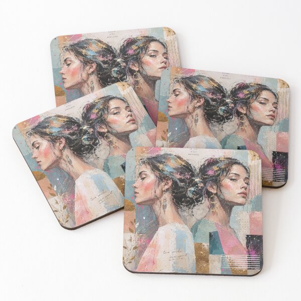 Item preview, Gemini Zodiac Painting – The female Twins designed and sold by GalleryKauffeld.