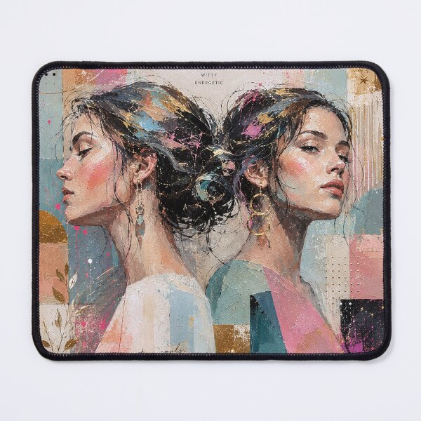 Item preview, Gemini Zodiac Painting – The female Twins designed and sold by GalleryKauffeld.