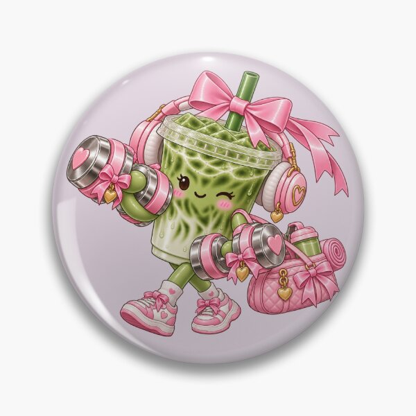Item preview, Matcha Girl Gym Character – Cute Weightlifting Matcha Sticker – Gym Girlie Gift designed and sold by Infinite Images.