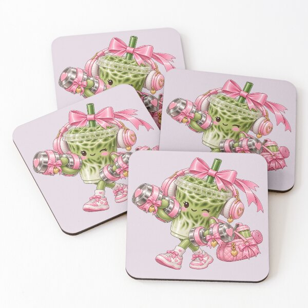 Item preview, Matcha Girl Gym Character – Cute Weightlifting Matcha Sticker – Gym Girlie Gift designed and sold by Infinite Images.