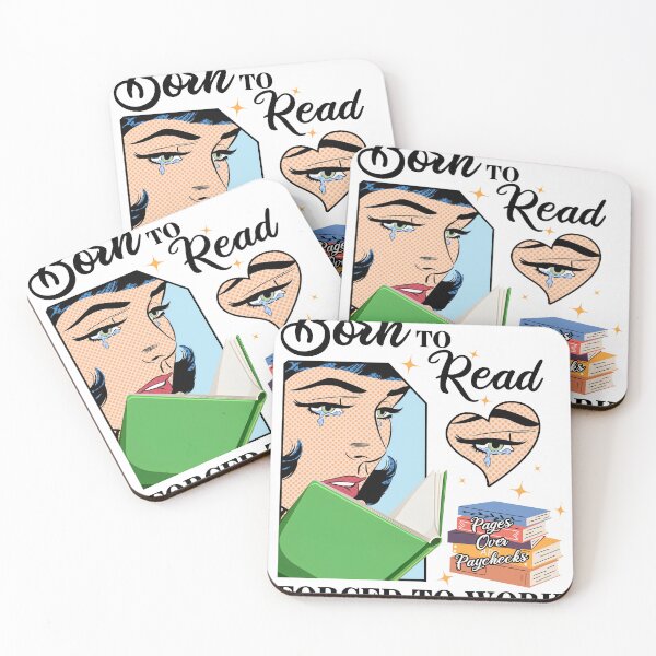 Item preview, Born To Read Forced To Work Retro Reader designed and sold by Spyshirt.