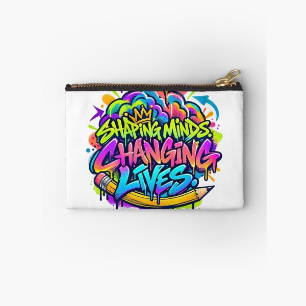 Item preview, Shaping Minds, Changing Lives — Colorful Teacher Graffiti Art designed and sold by CaribChroma.