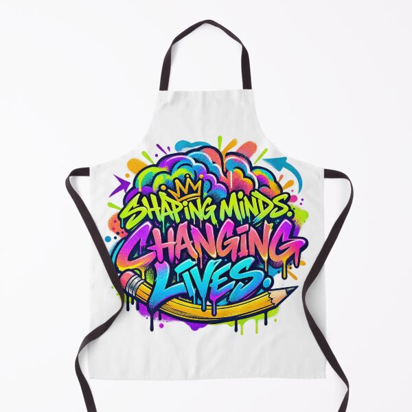 Item preview, Shaping Minds, Changing Lives — Colorful Teacher Graffiti Art designed and sold by CaribChroma.