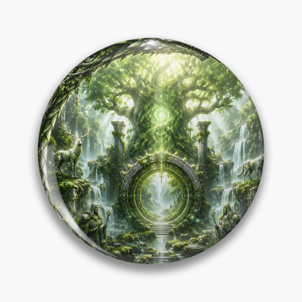 Item preview, Mystical Green Dragon Ouroboros Sacred Tree of Life designed and sold by Sybille-Yates.