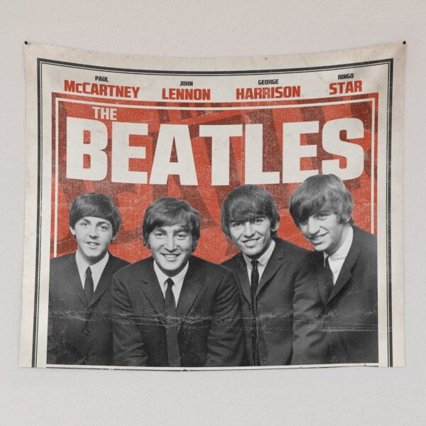 Item preview, The Beatles Original Custom Vintage Music Band Tee Unique Poster Wall Art designed and sold by Cool Robot Bro..
