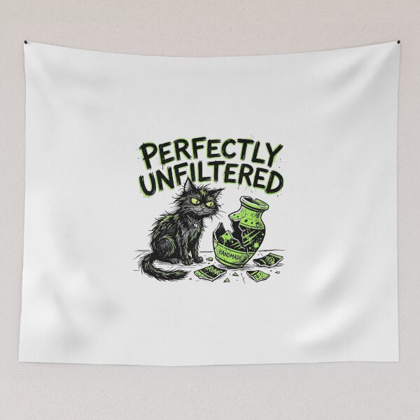 Item preview, Perfectly Unfiltered - Funny Bad Cat Broken Vase Grunge designed and sold by Sanan Israyilli.