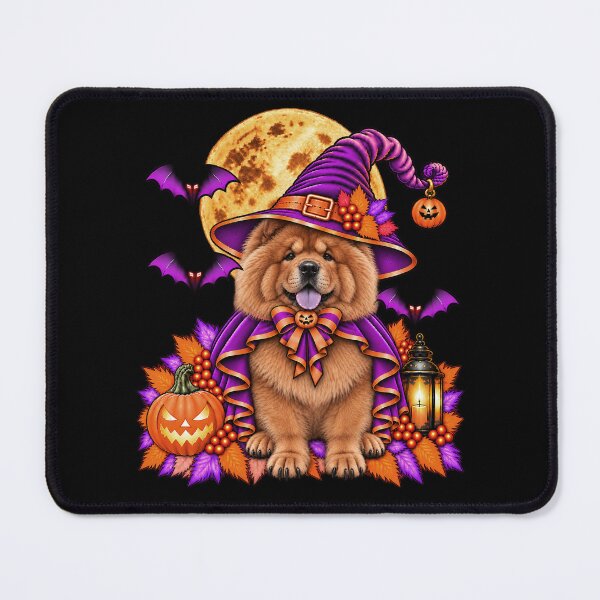 Item preview, Chow Chow Halloween Witch Costume & Spooky Pumpkin designed and sold by PixelsPaws.