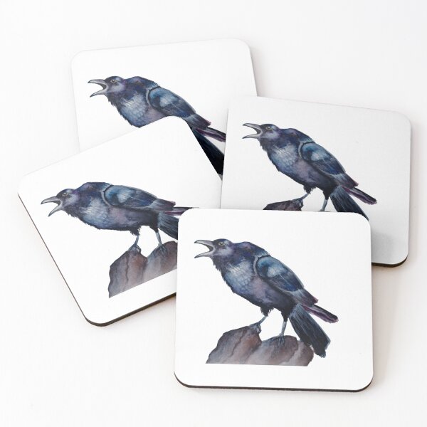 Item preview, Mystical Crow Watercolor Bird Illustration designed and sold by The Left Hand Art.