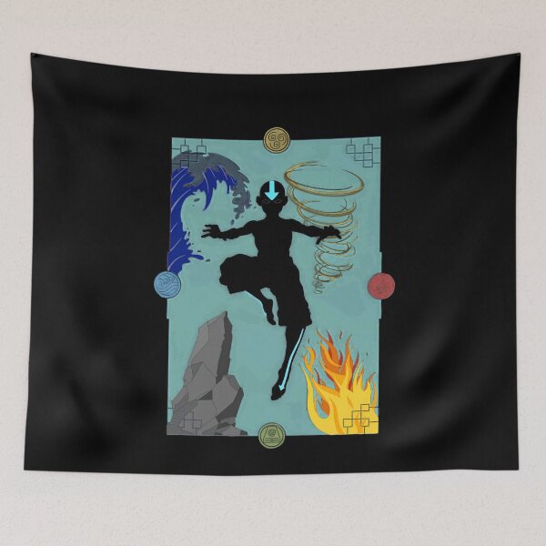 Item preview, Four Elements Master Glowing Arrow Silhouette Martial Arts Magic Fantasy designed and sold by TheHellIWontSh.