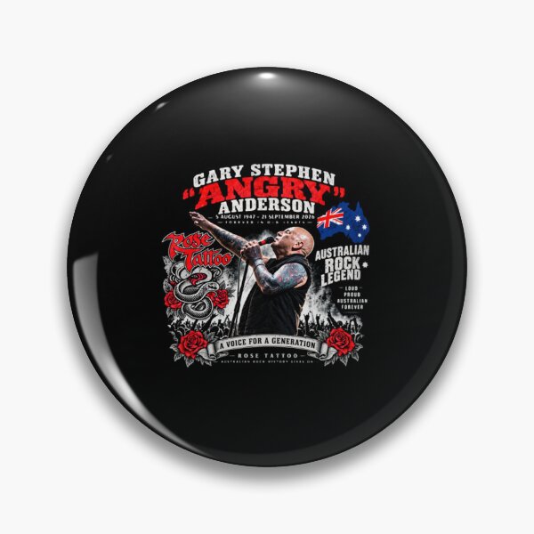 Item preview, Angry Anderson, Australian Rock Legend, Rose Tattoo designed and sold by llesmith.