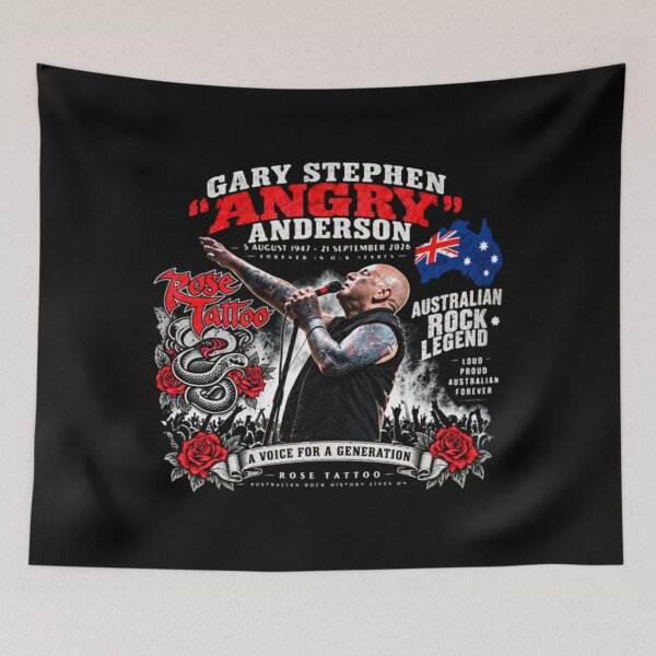 Item preview, Angry Anderson, Australian Rock Legend, Rose Tattoo designed and sold by llesmith.