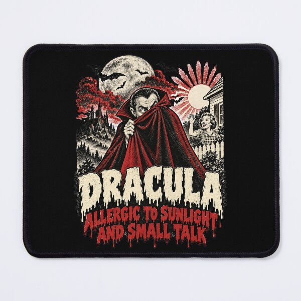 Item preview, Dracula Allergic To Small Talk designed and sold by CerealBoxInk.