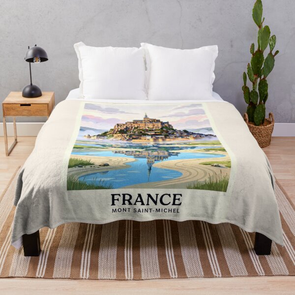 Item preview, France — Mont Saint-Michel — A Mysterious Medieval Island Above the Morning Mist designed and sold by DibujandoPorfa.