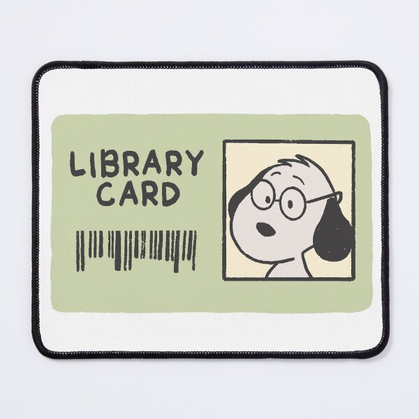 Item preview, snoopy library card designed and sold by liveawhimsylife.