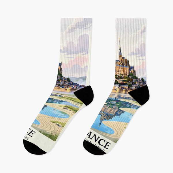 Item preview, France — Mont Saint-Michel — A Mysterious Medieval Island Above the Morning Mist designed and sold by DibujandoPorfa.