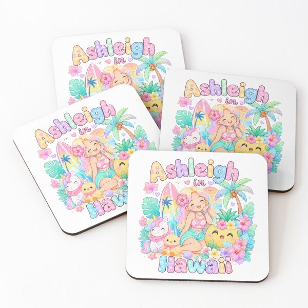 Item preview, Ashleigh Name Gift Kawaii Hawaii Pastel Summer rainbow fall designed and sold by TheChalkyFox.