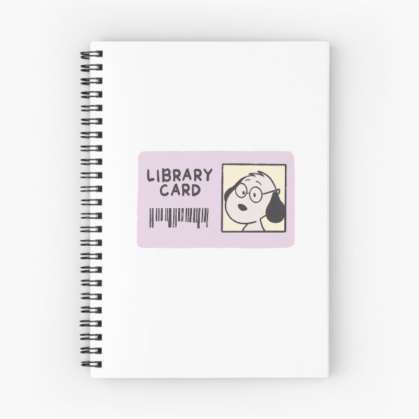 Item preview, snoopy library card designed and sold by liveawhimsylife.