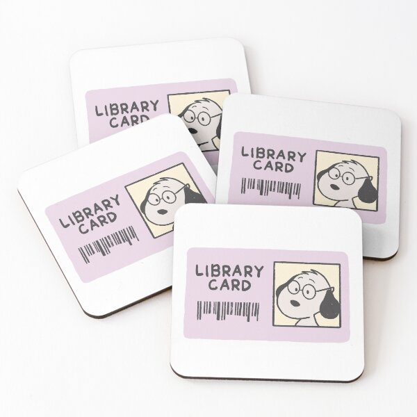 Item preview, snoopy library card designed and sold by liveawhimsylife.