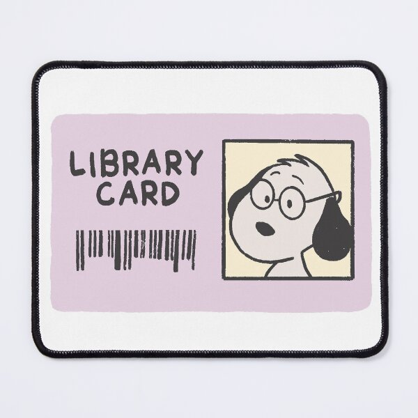 Item preview, snoopy library card designed and sold by liveawhimsylife.